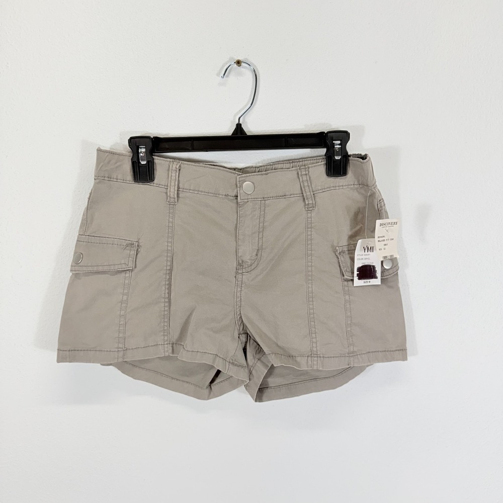 YMI Jeans USA Gorpcore Streetwear Poplin Utility Cargo‎ Khaki Gray Shorts Medium